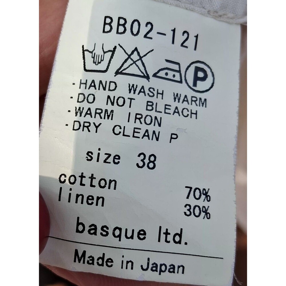 Blanc Basque Japanese Duster Jacket White Sheer Linen Cotton Made In Japan S - Picture 9 of 11